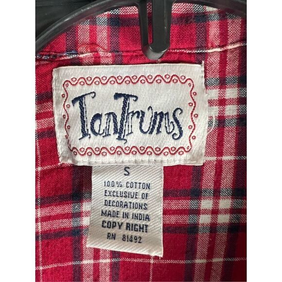 Tantrums Womens Fourth of July Patriot Jean Jacket Stars N Stripes Small - Picture 2 of 7